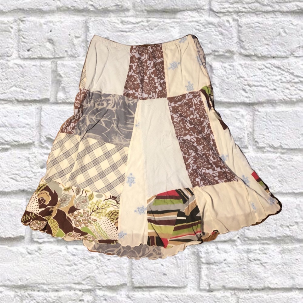american eagle patchwork skirt